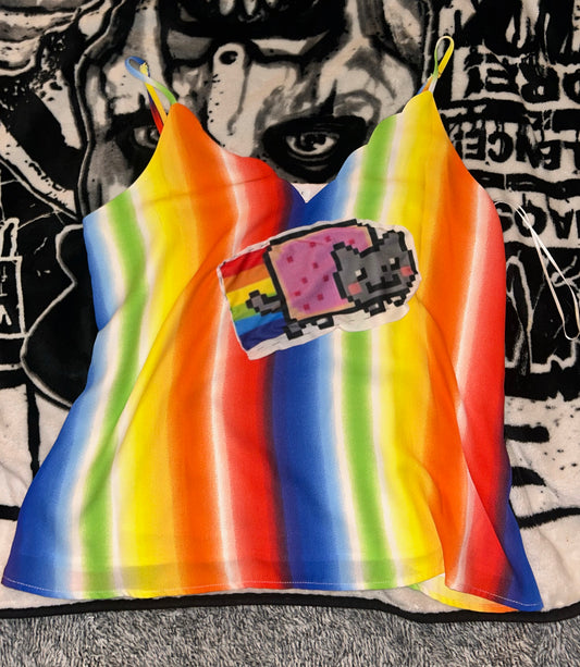 NYAN CAT PATCH rainbow tank